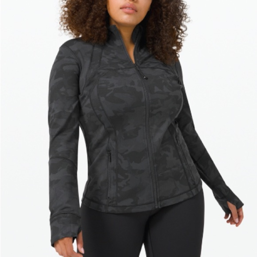 Lululemon black camo define jacket, size 10